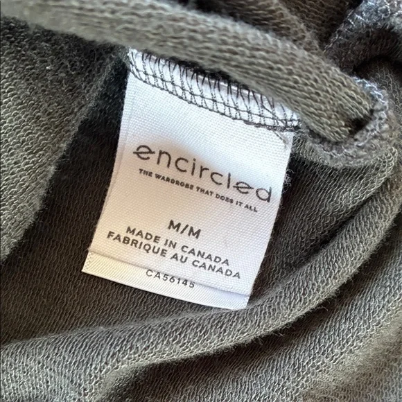 Encircled Dress Medium Bamboo Tie Waist Scoop Neck Reversible Long Sleeve Midi - Picture 2 of 13